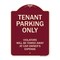 Signmission Designer Series-Tenant Parking Violators Will Be Towed Away Car Owner, 24" x 18", BU-1824-9881 A-DES-BU-1824-9881 - alternate 1
